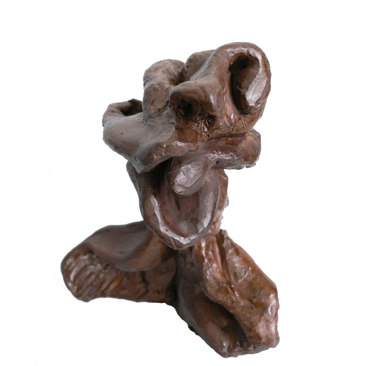 Despierto - Escultura / Sculpture. Medium: Patinated terracotta, Year: 2005. — Estela Currao.